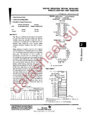 SN74LS166ADR datasheet  